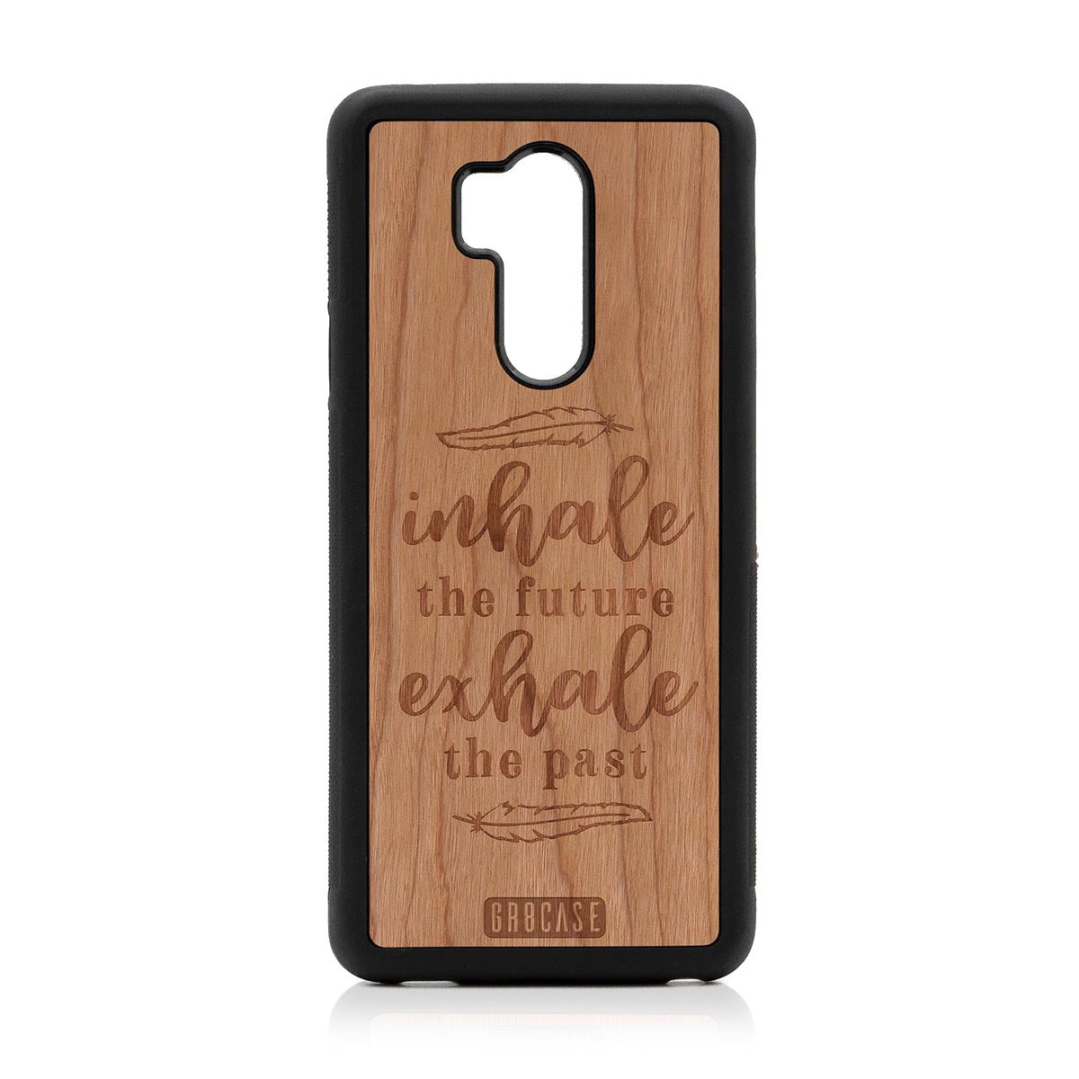 Inhale The Future Exhale The Past Design Wood Case LG G7 ThinQ by GR8CASE