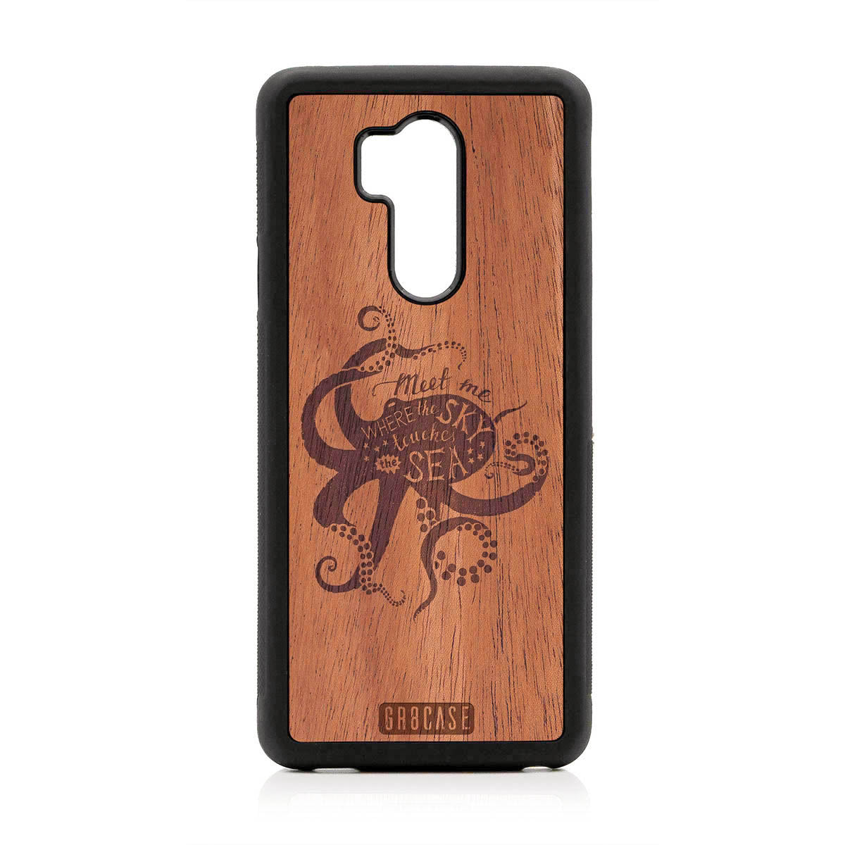 Meet Me Where The Sky Touches The Sea (Octopus) Design Wood Case For LG G7 ThinQ