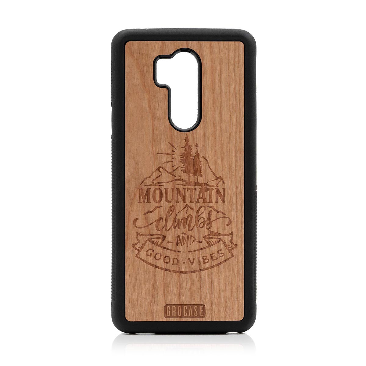 Mountain Climbs And Good Vibes Design Wood Case LG G7 ThinQ by GR8CASE