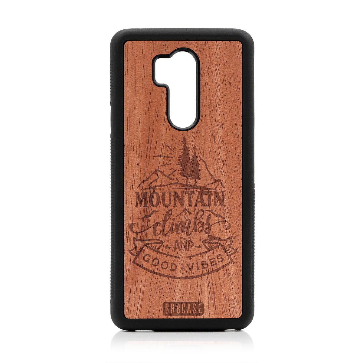 Mountain Climbs And Good Vibes Design Wood Case LG G7 ThinQ by GR8CASE