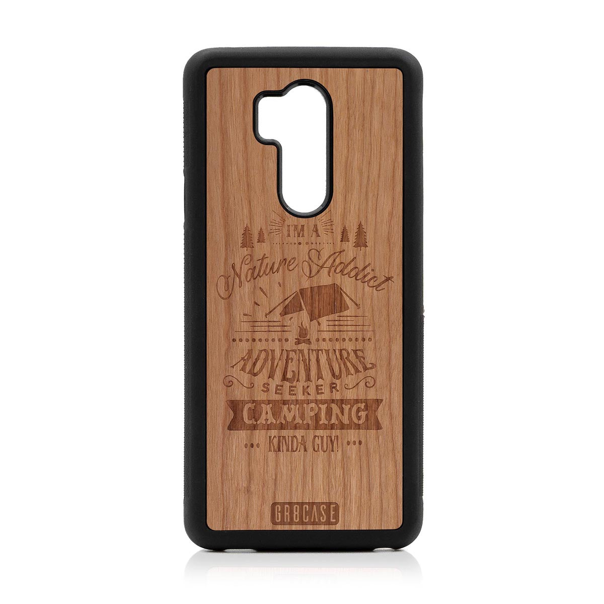 I'm A Nature Addict Adventure Seeker Camping Kinda Guy Design Wood Case LG G7 ThinQ by GR8CASE