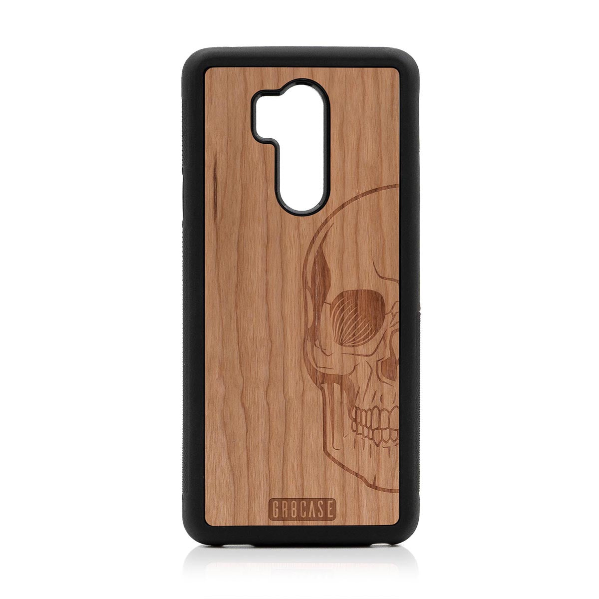 Half Skull Design Wood Case LG G7 ThinQ by GR8CASE
