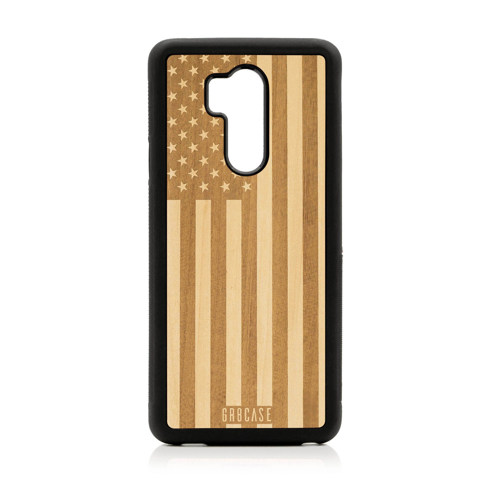 USA Flag Design Wood Case LG G7 ThinQ