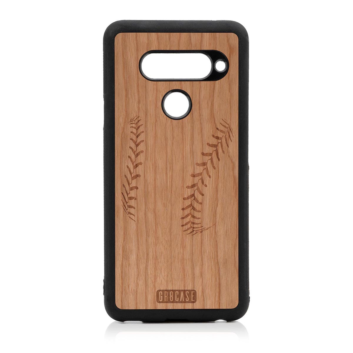 Baseball Stitches Design Wood Case For LG V40 ThinQ by GR8CASE