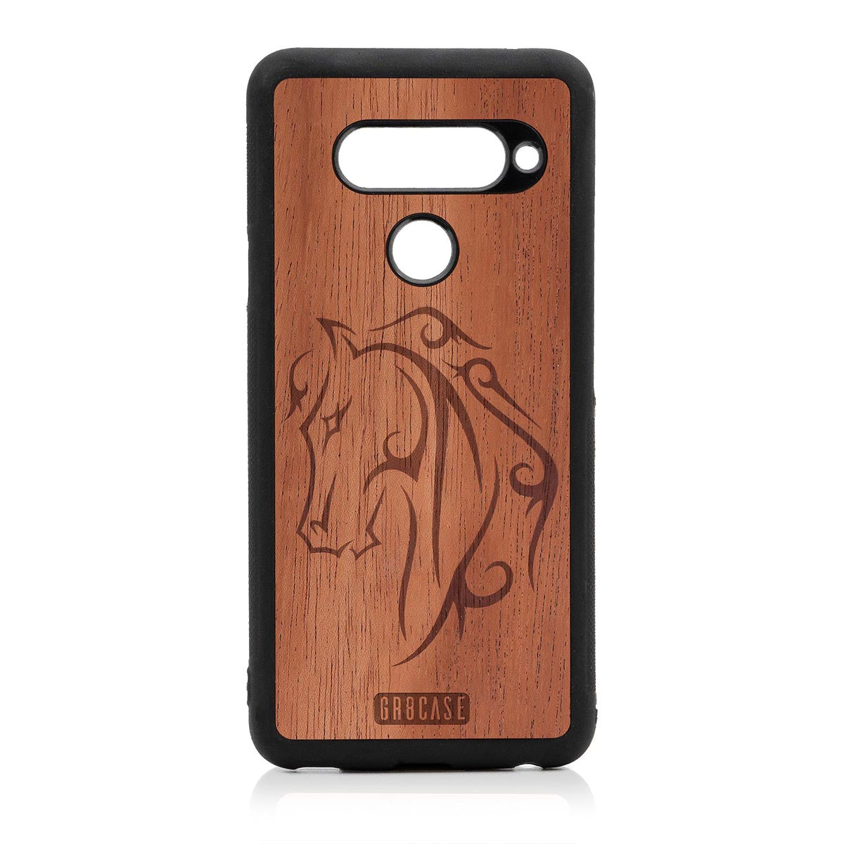 Horse Tattoo Design Wood Case LG V40 by GR8CASE