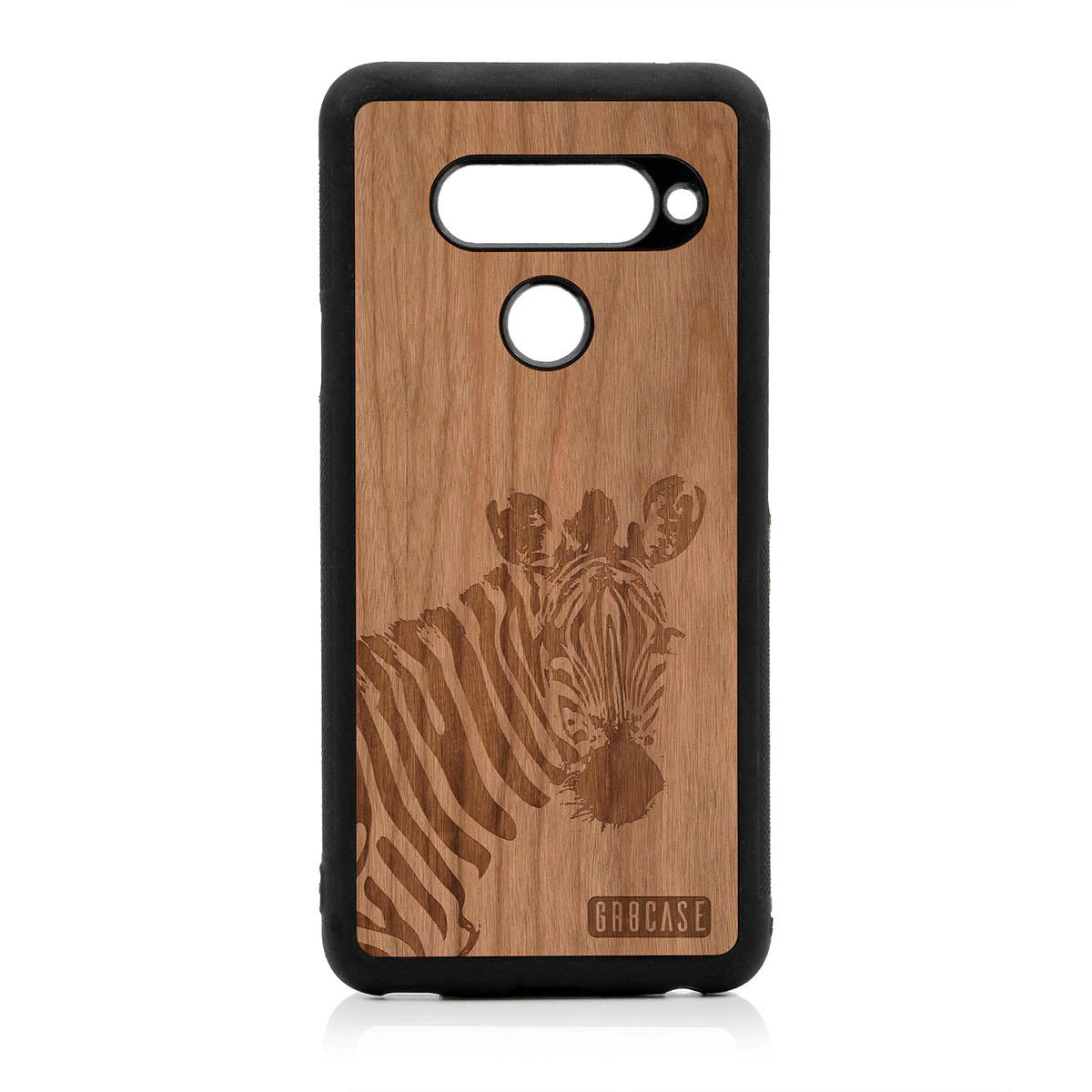 Lookout Zebra Design Wood Case For LG V40