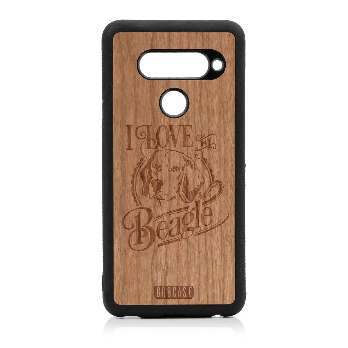 I Love My Beagle Design Wood Case LG V40 by GR8CASE