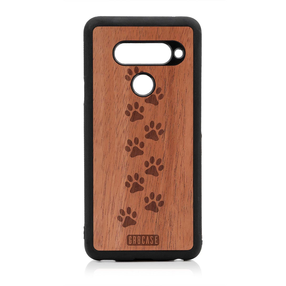 Paw Prints Design Wood Case LG V40 by GR8CASE