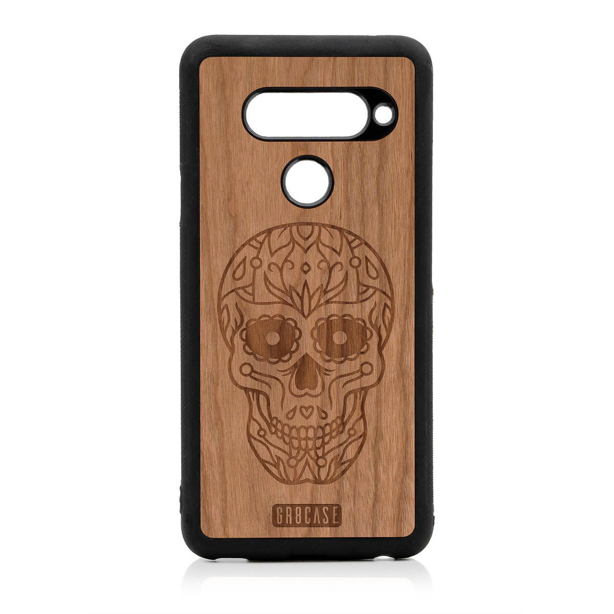 Sugar Skull Design Wood Case For LG V40 by GR8CASE