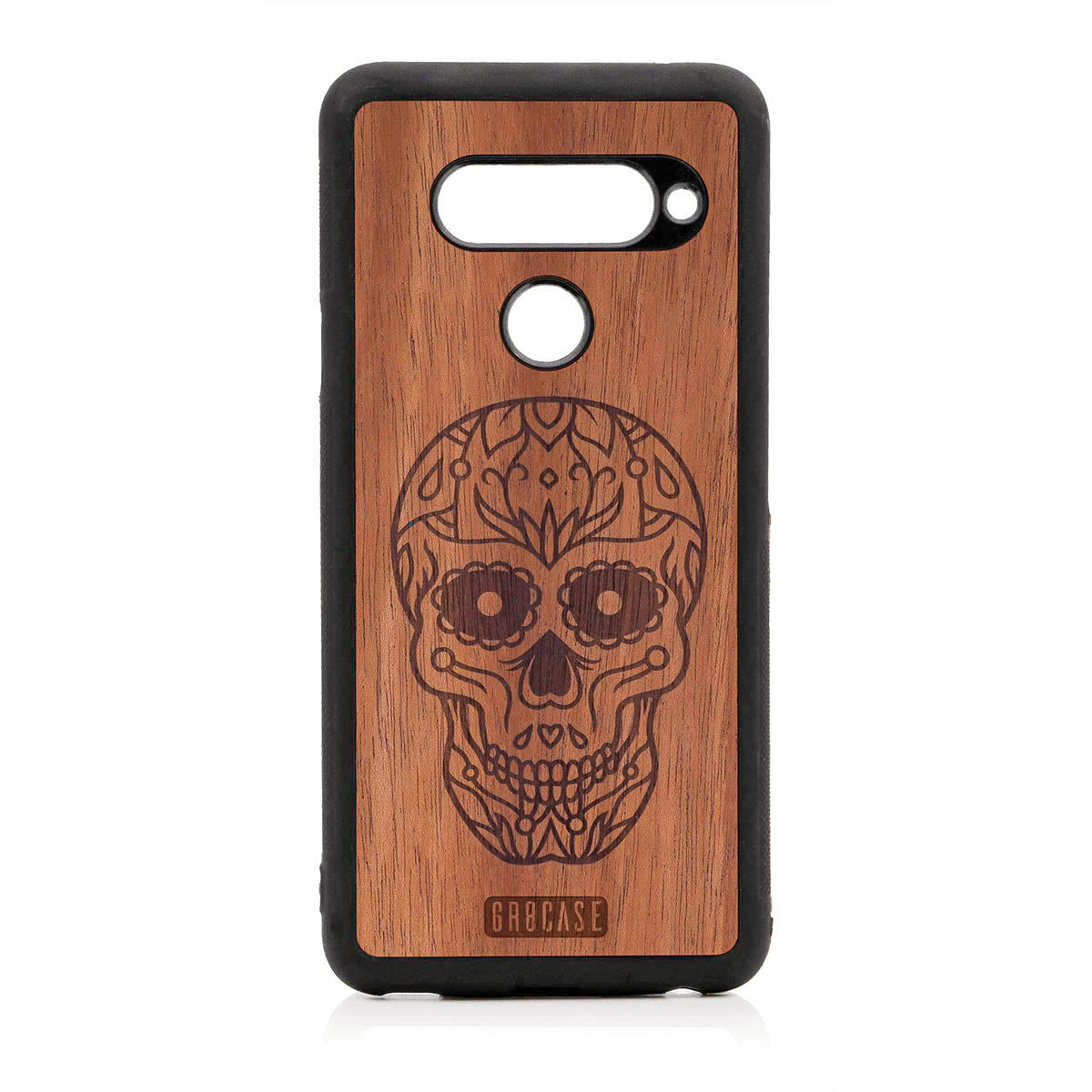 Sugar Skull Design Wood Case For LG V40 by GR8CASE