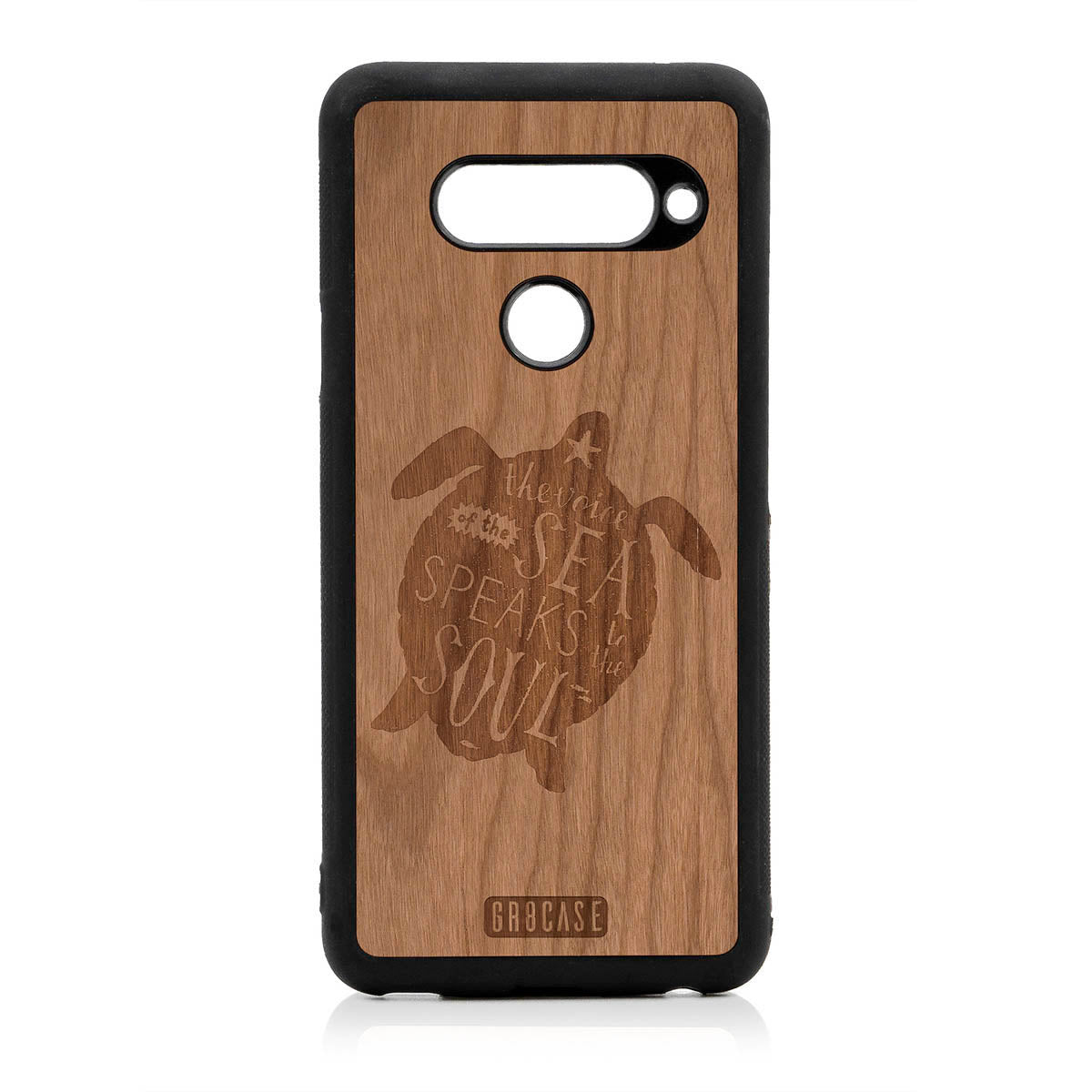 The Voice Of The Sea Speaks To The Soul (Turtle) Design Wood Case For LG V40