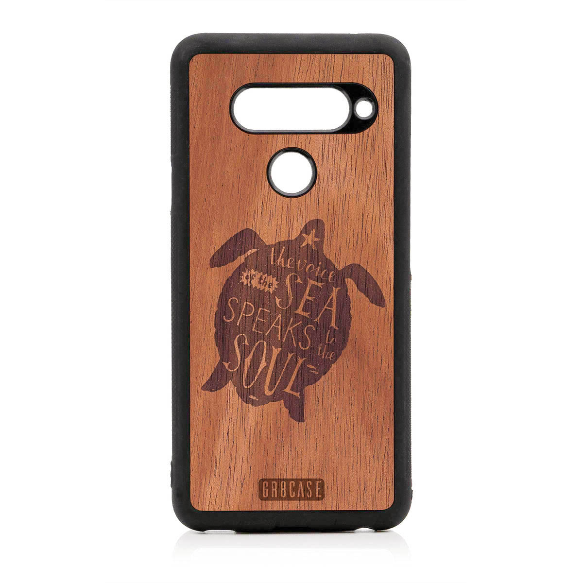 The Voice Of The Sea Speaks To The Soul (Turtle) Design Wood Case For LG V40