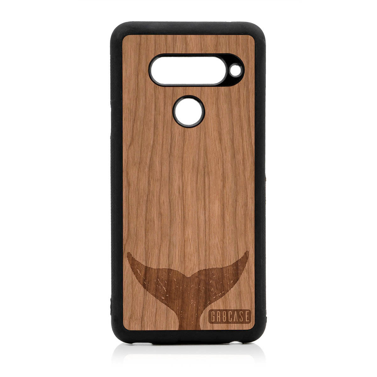 Whale Tail Design Wood Case For LG V40