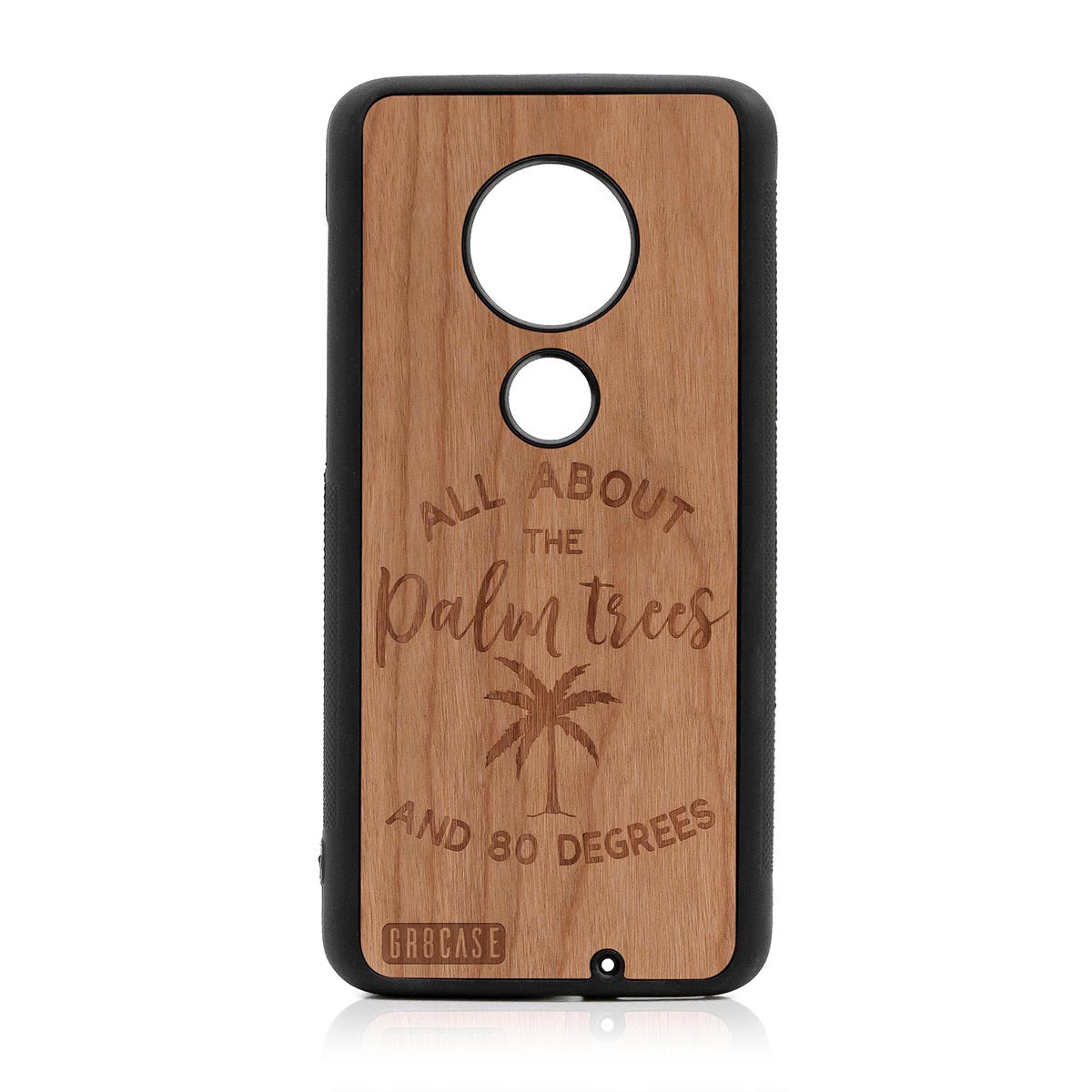 All About The Palm Trees and 80 Degrees Design Wood Case For Moto G7 Plus by GR8CASE
