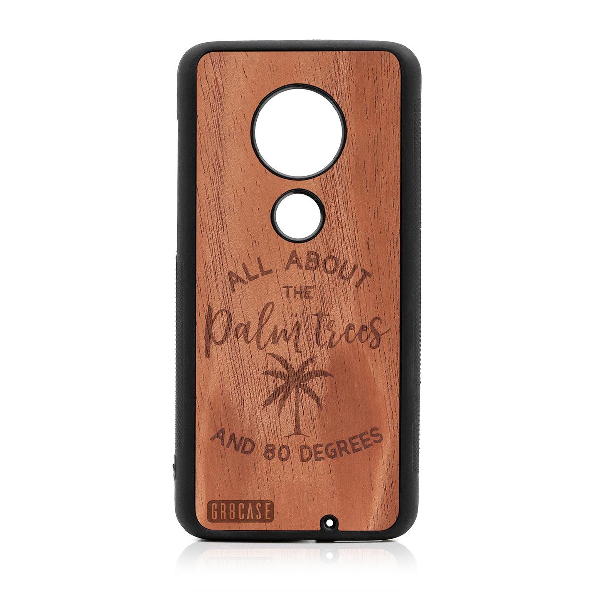 All About The Palm Trees and 80 Degrees Design Wood Case For Moto G7 Plus by GR8CASE