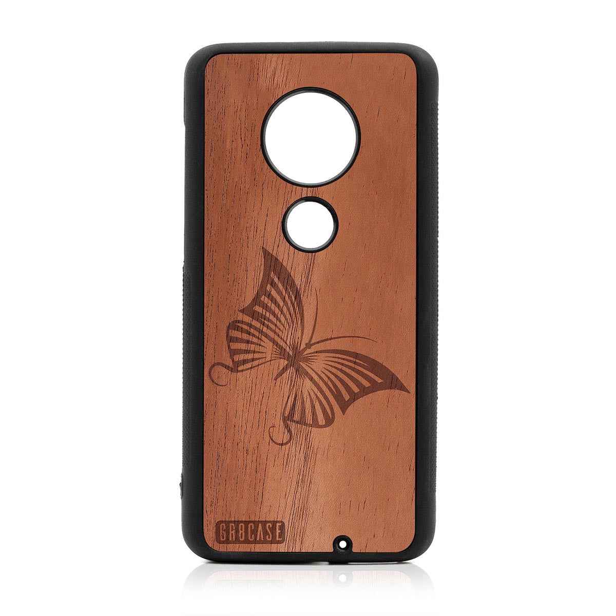 Butterfly Design Wood Case Moto G7 Plus by GR8CASE