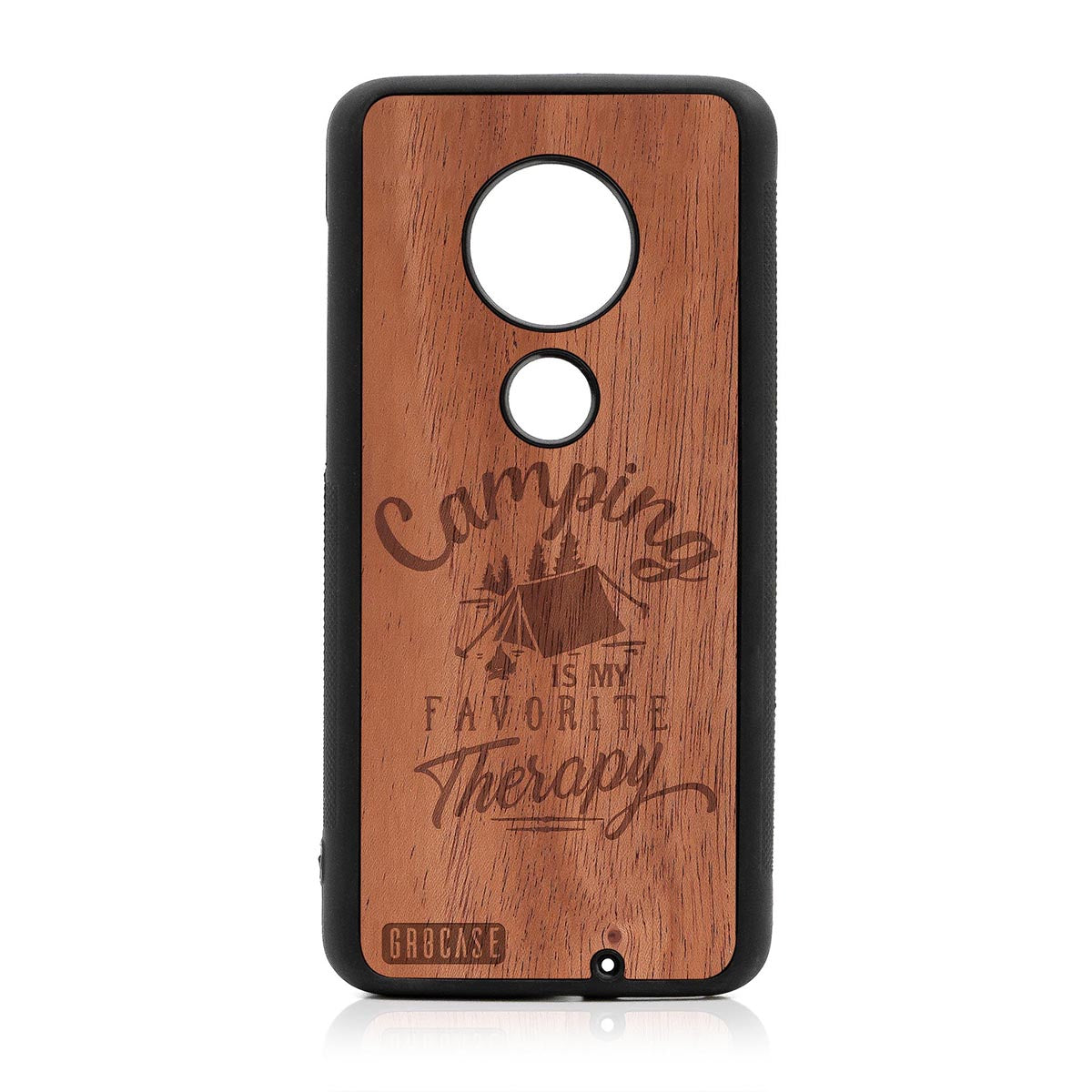 Camping Is My Favorite Therapy Design Wood Case Moto G7 Plus by GR8CASE