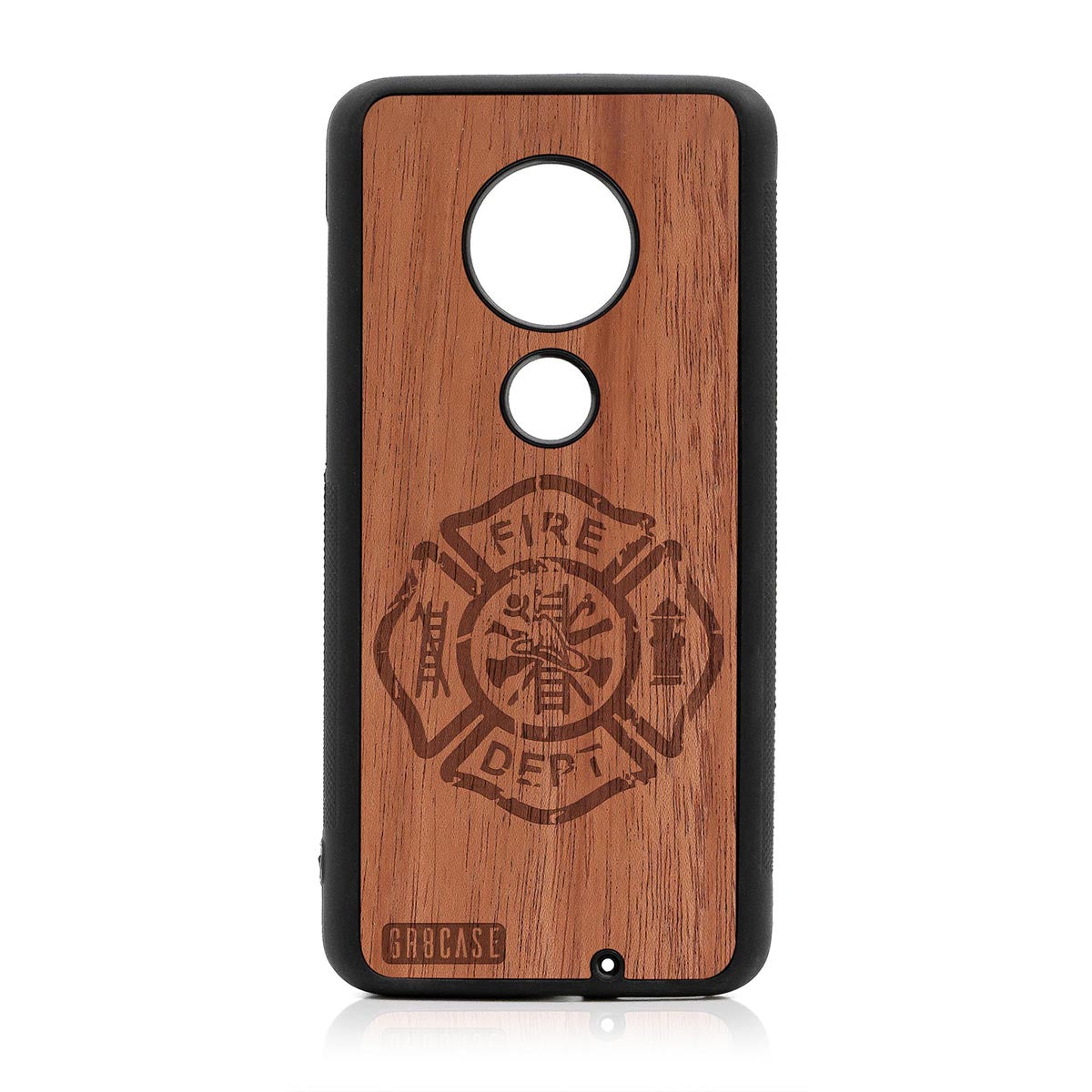Fire Department Design Wood Case Moto G7 Plus by GR8CASE