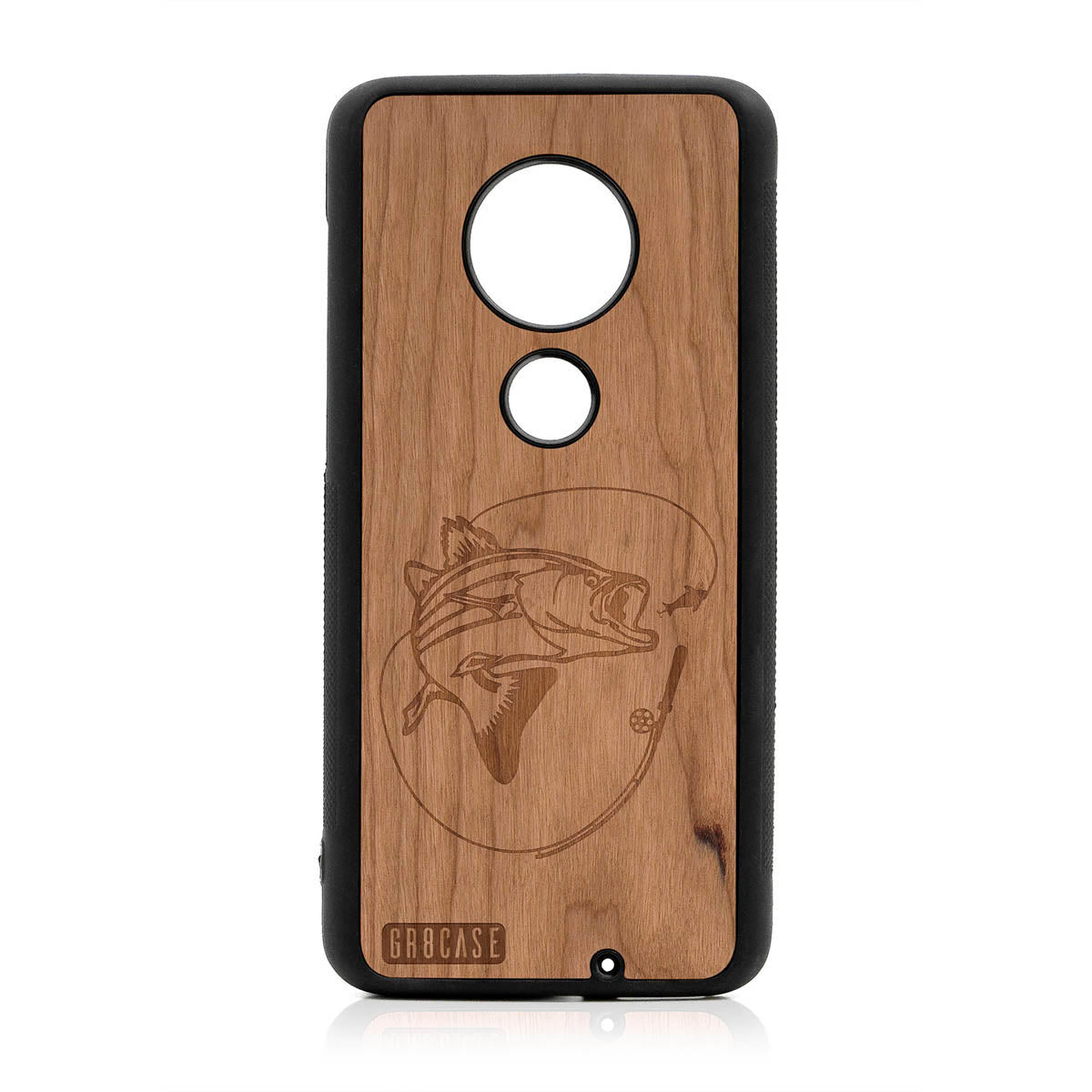 Fish and Reel Design Wood Case For Moto G7 Plus by GR8CASE