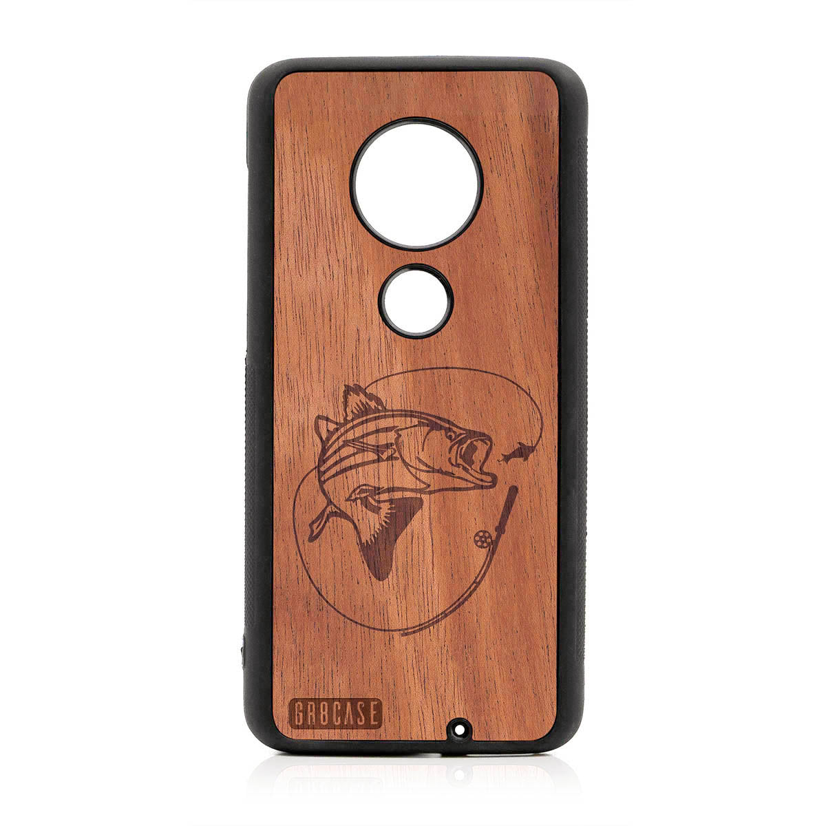 Fish and Reel Design Wood Case For Moto G7 Plus by GR8CASE