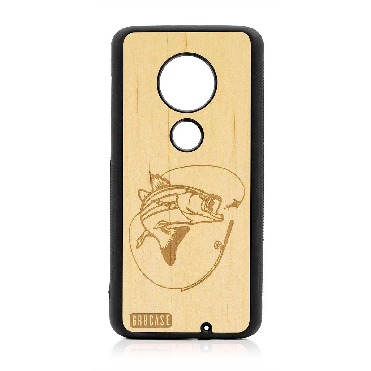 Fish and Reel Design Wood Case For Moto G7 Plus by GR8CASE