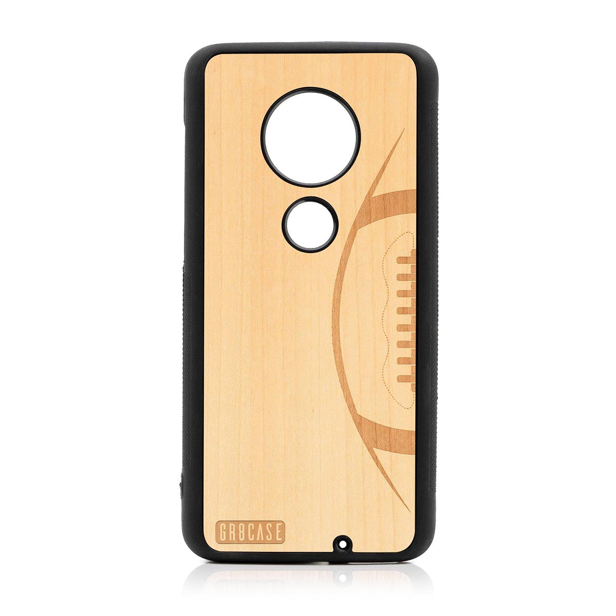 Football Design Wood Case For Moto G7 Plus by GR8CASE