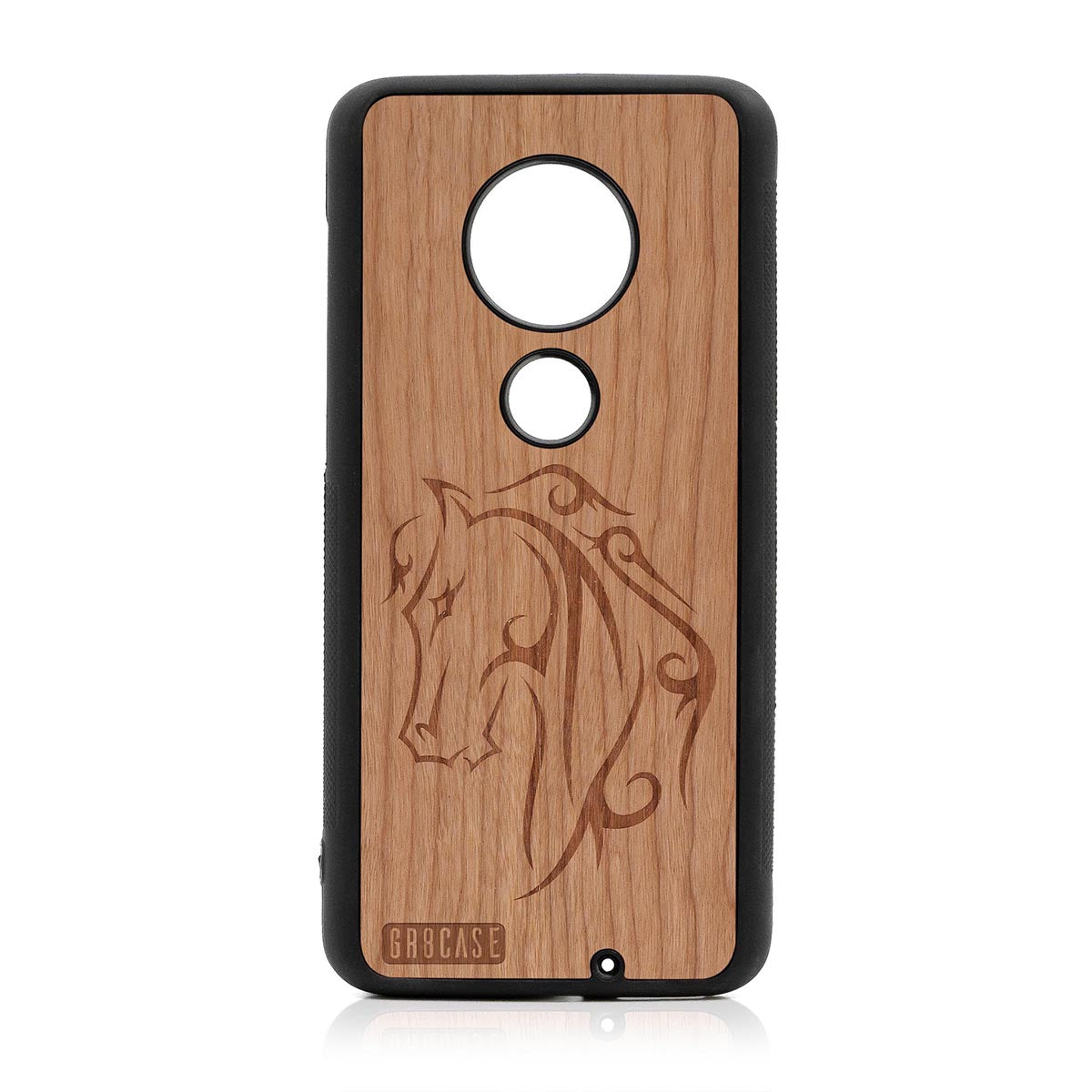 Horse Tattoo Design Wood Case Moto G7 Plus by GR8CASE