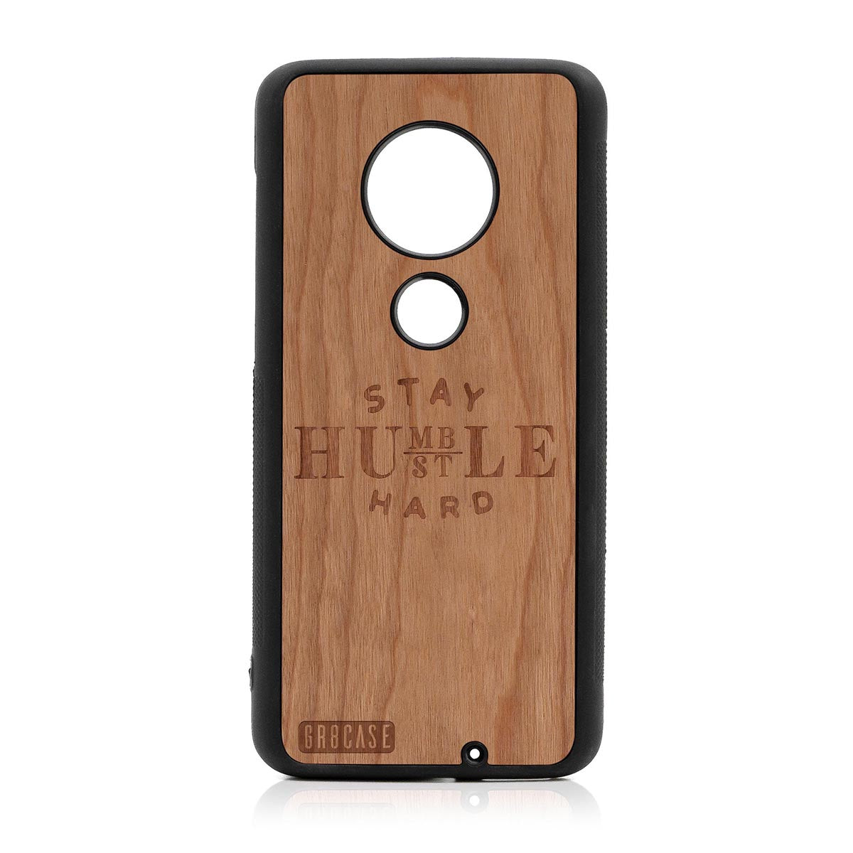 Stay Humble Hustle Hard Design Wood Case Moto G7 Plus by GR8CASE