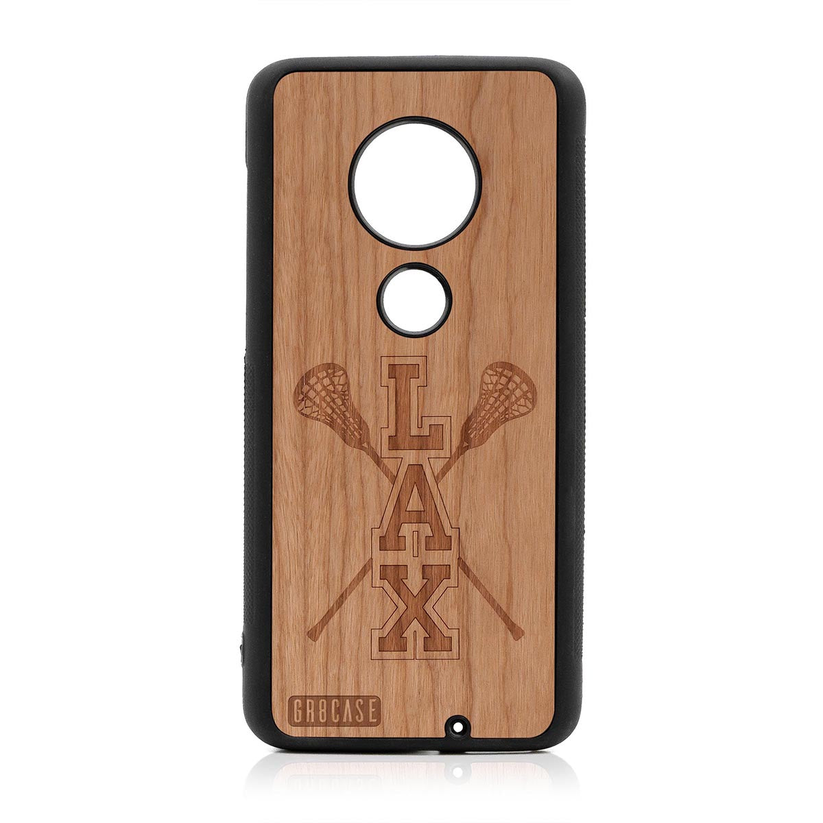 Lacrosse (LAX) Sticks Design Wood Case Moto G7 Plus by GR8CASE