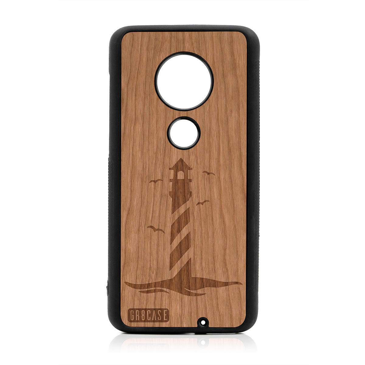 Lighthouse Design Wood Case For Moto G7 Plus