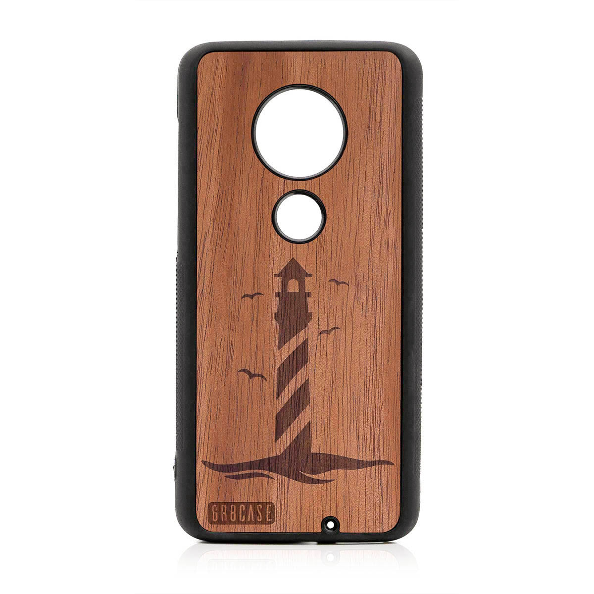 Lighthouse Design Wood Case For Moto G7 Plus