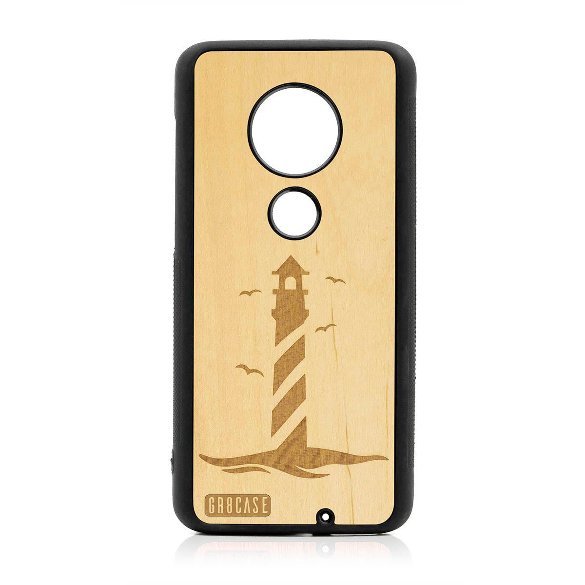 Lighthouse Design Wood Case For Moto G7 Plus