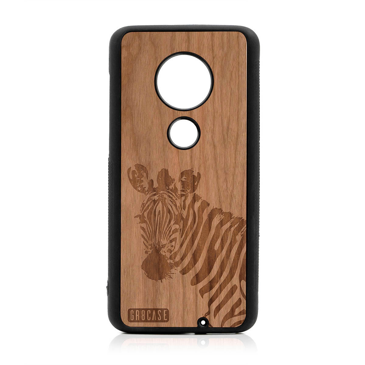 Lookout Zebra Design Wood Case For Moto G7 Plus