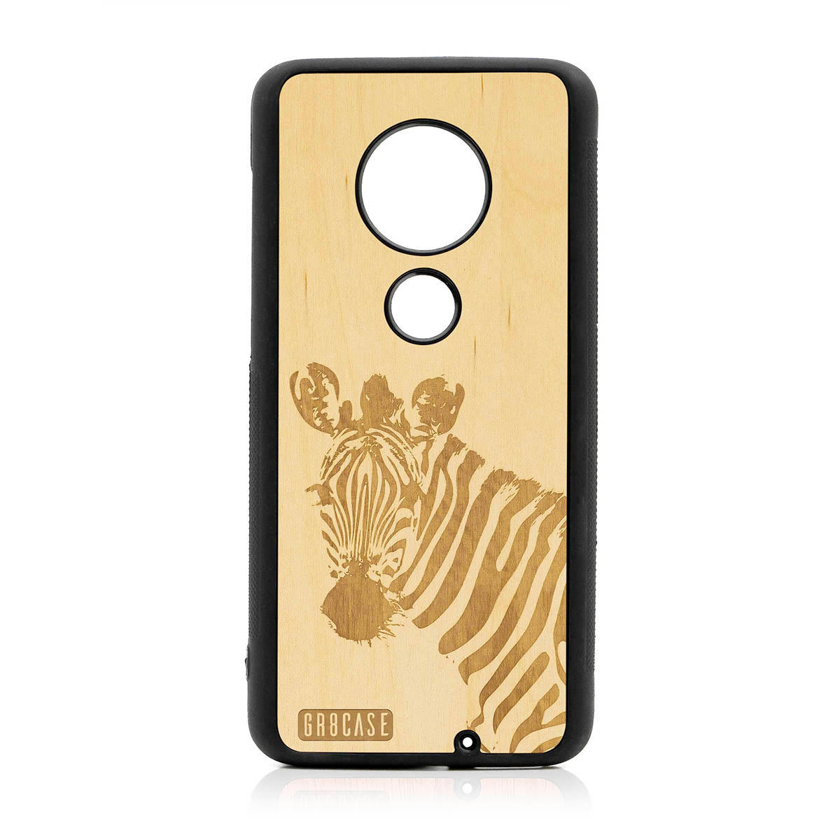 Lookout Zebra Design Wood Case For Moto G7 Plus