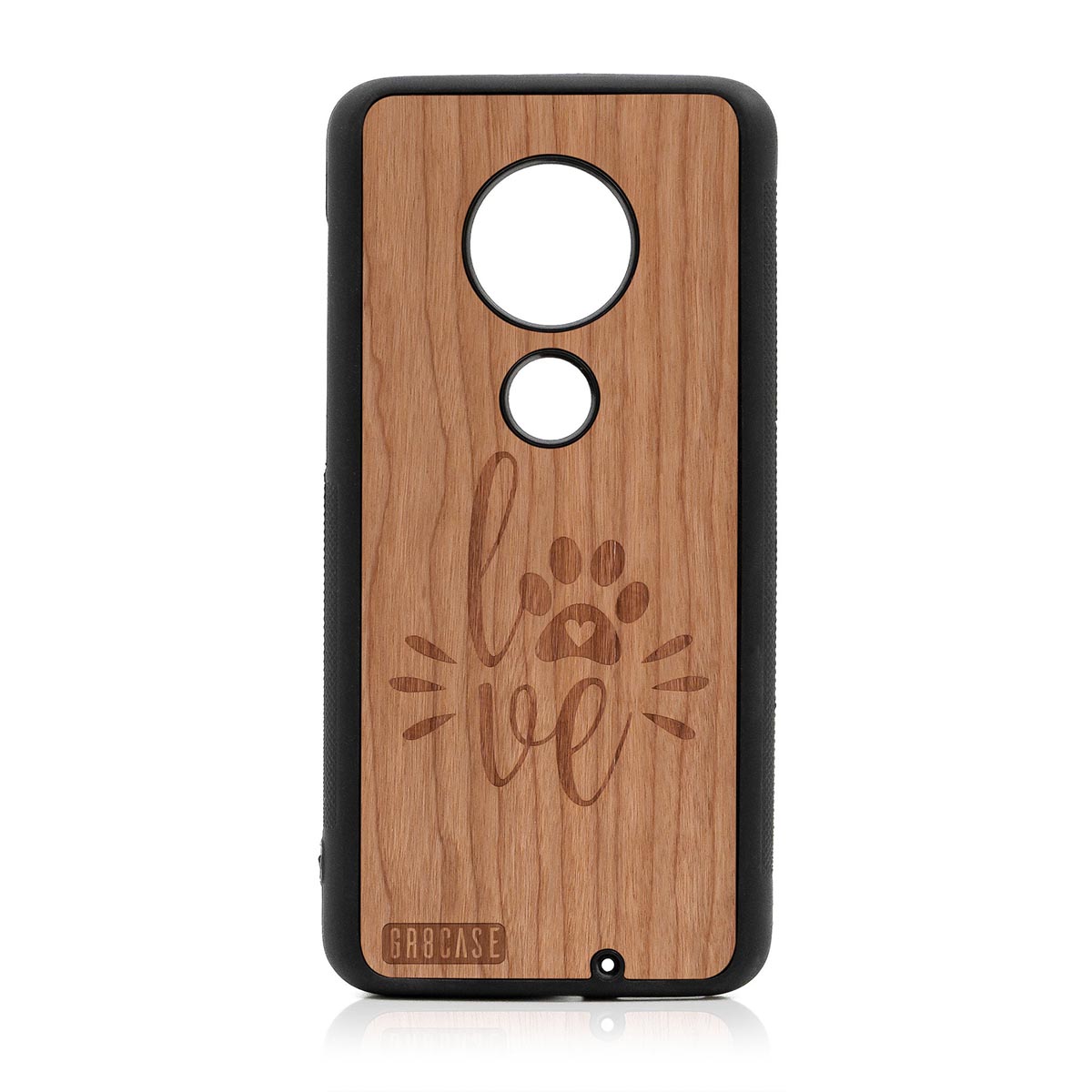Paw Love Design Wood Case Moto G7 Plus by GR8CASE