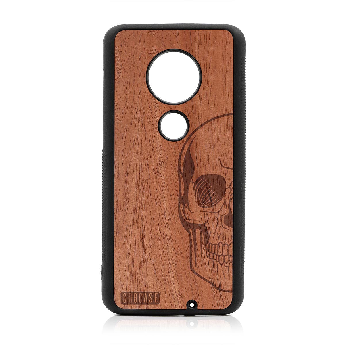 Half Skull Design Wood Case Moto G7 Plus by GR8CASE