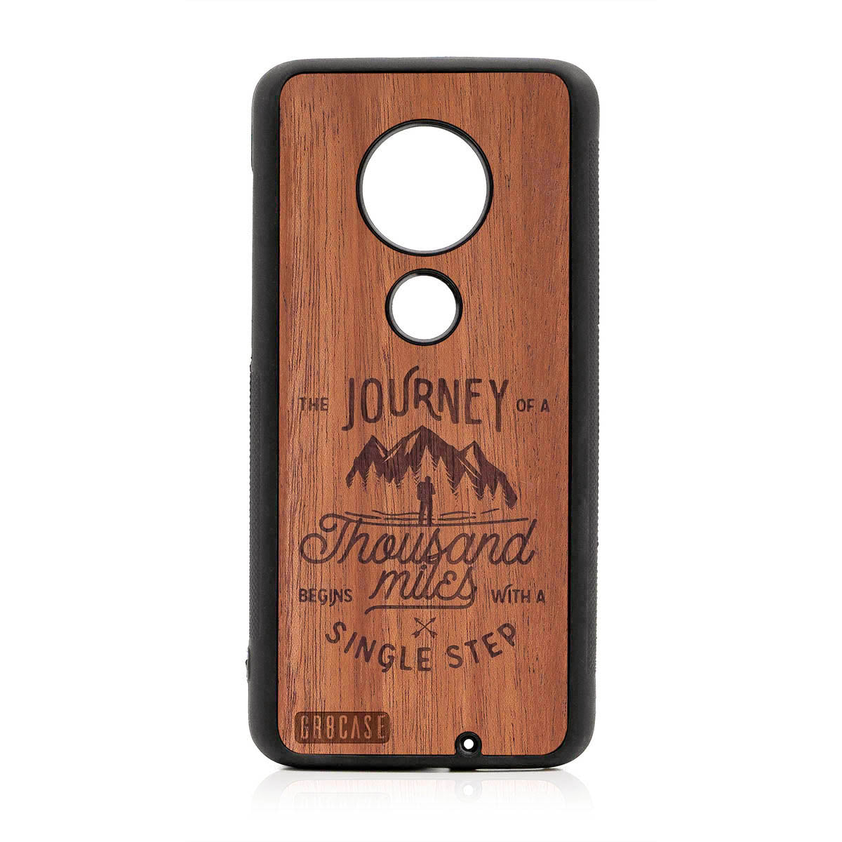 The Journey Of A Thousand Miles Begins With A Single Step Design Wood Case For Moto G7 Plus
