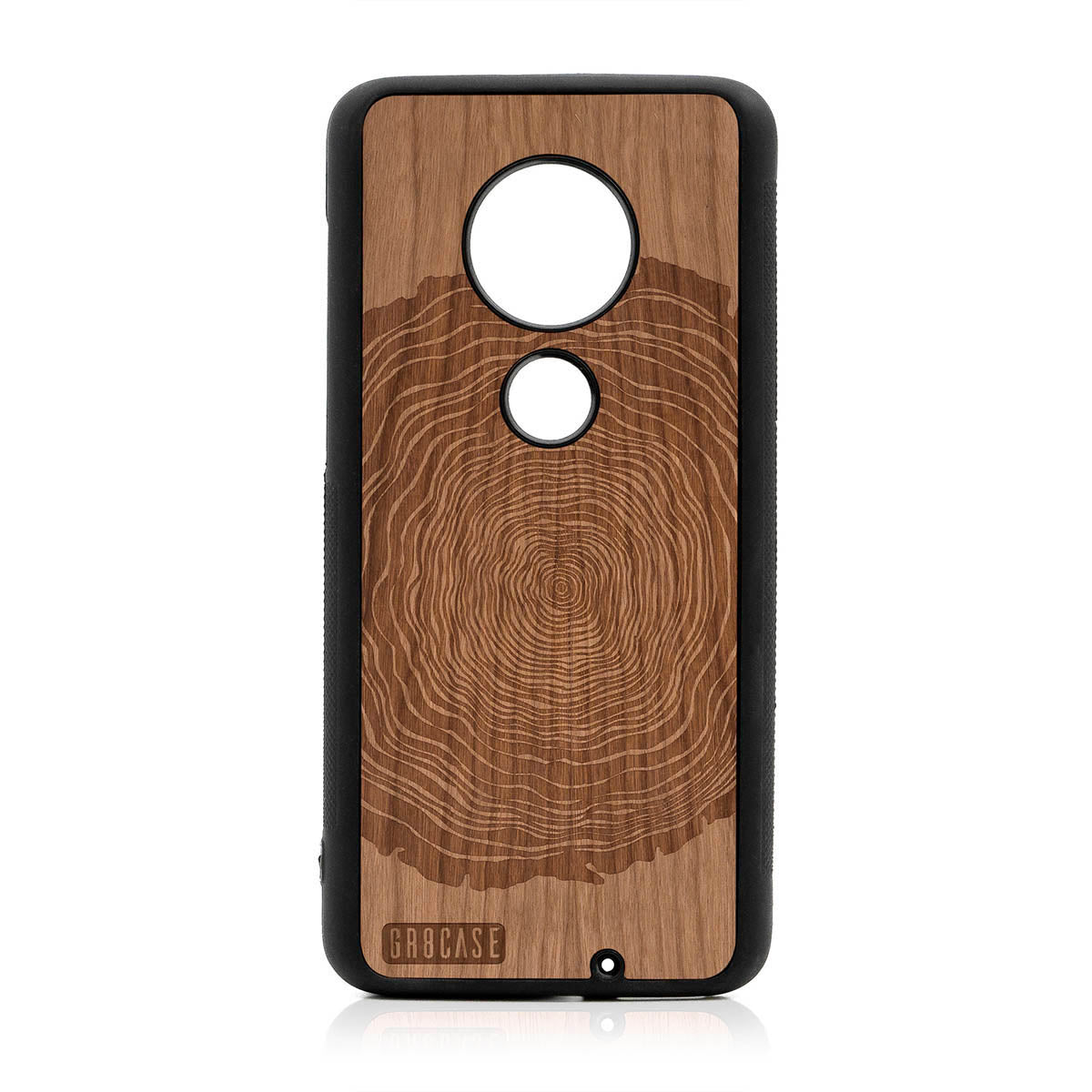 Tree Rings Design Wood Case For Moto G7 Plus