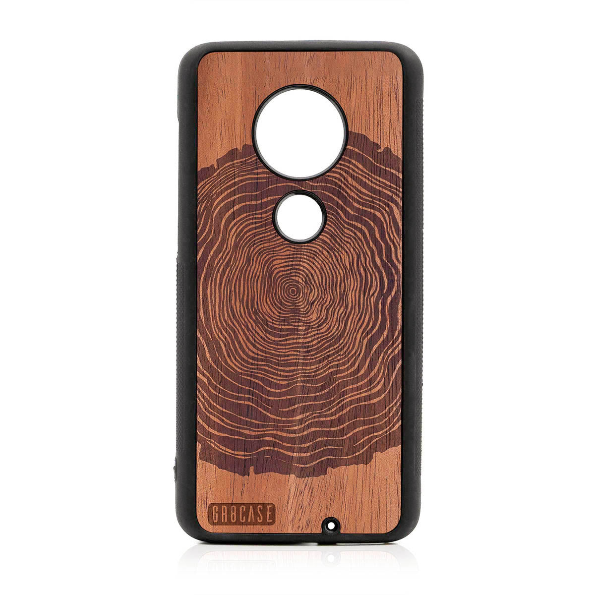 Tree Rings Design Wood Case For Moto G7 Plus