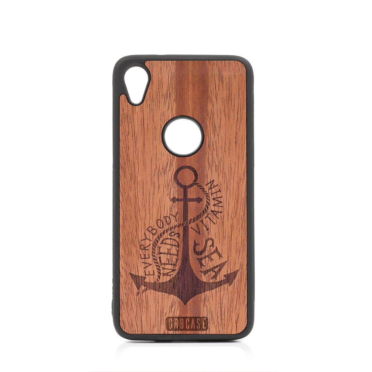 Everybody Needs Vitamin Sea (Anchor) Design Wood Case For Moto E6 by GR8CASE