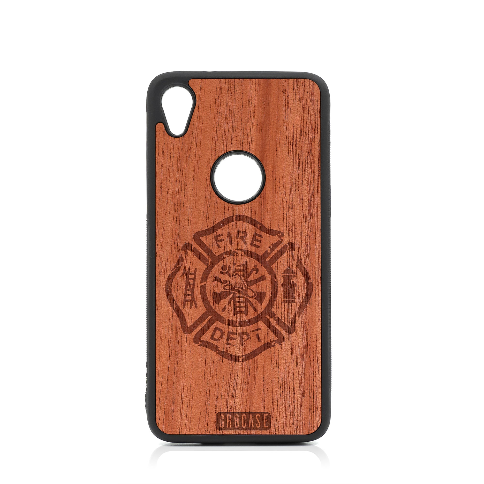 Fire Department Design Wood Case Moto E6 by GR8CASE