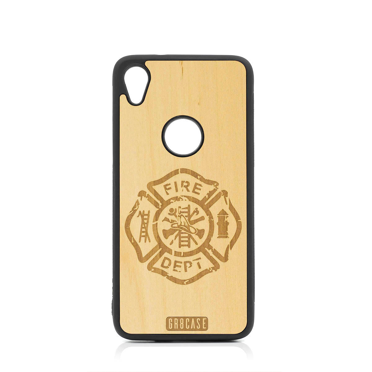 Fire Department Design Wood Case Moto E6 by GR8CASE