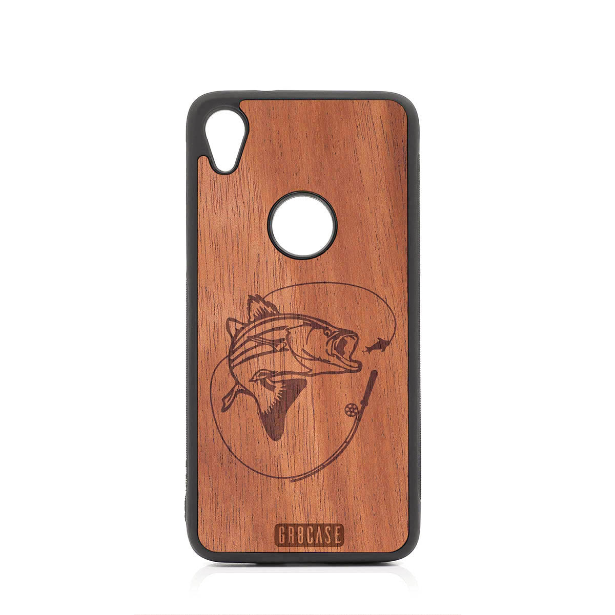 Fish and Reel Design Wood Case For Moto E6 by GR8CASE