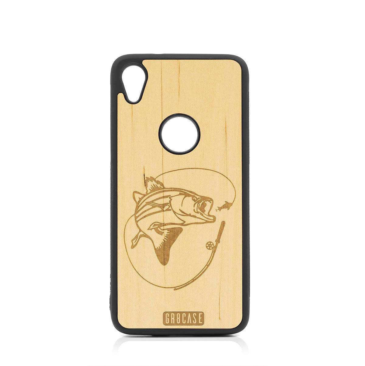 Fish and Reel Design Wood Case For Moto E6 by GR8CASE