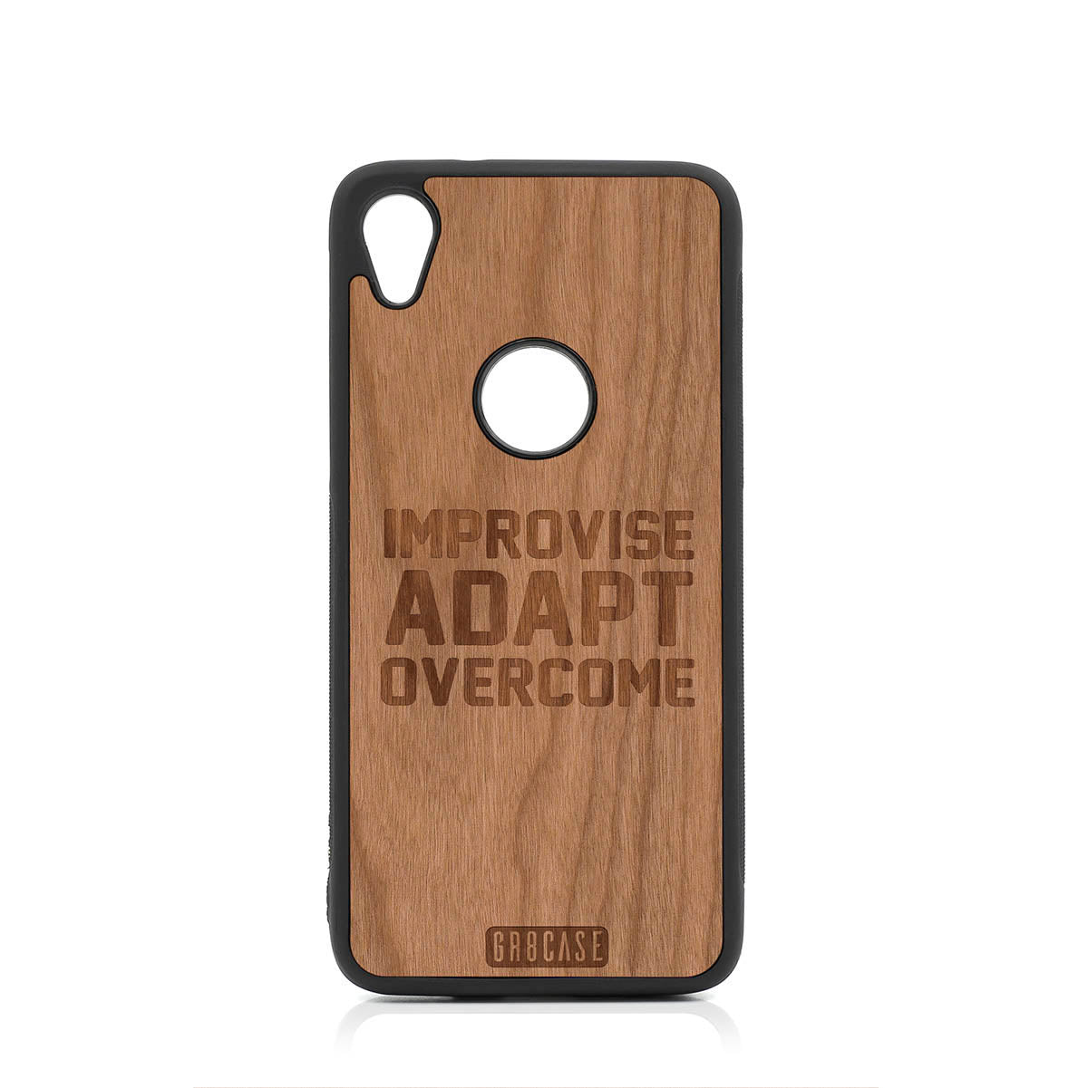 Improvise Adapt Overcome Design Wood Case For Moto E6