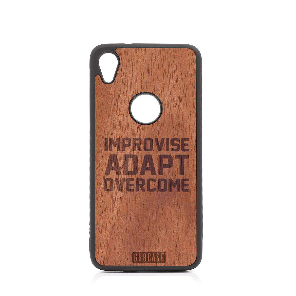 Improvise Adapt Overcome Design Wood Case For Moto E6