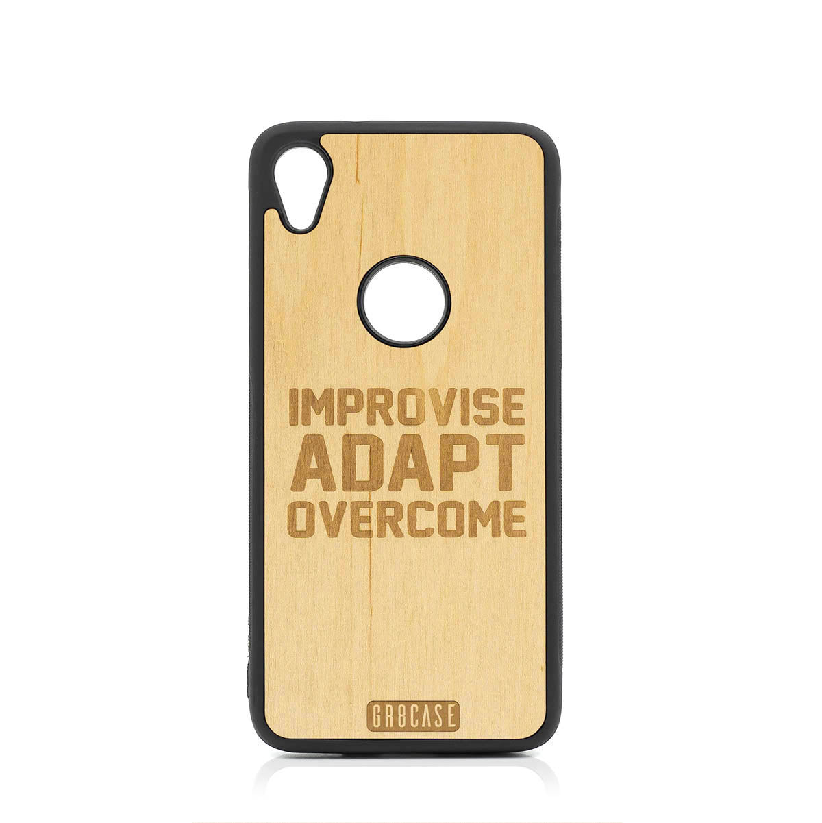 Improvise Adapt Overcome Design Wood Case For Moto E6