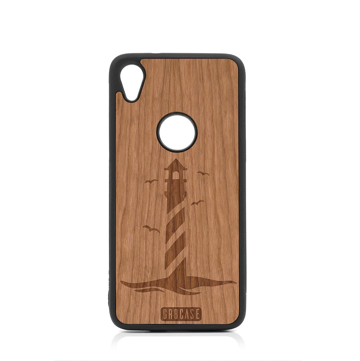 Lighthouse Design Wood Case For Moto E6