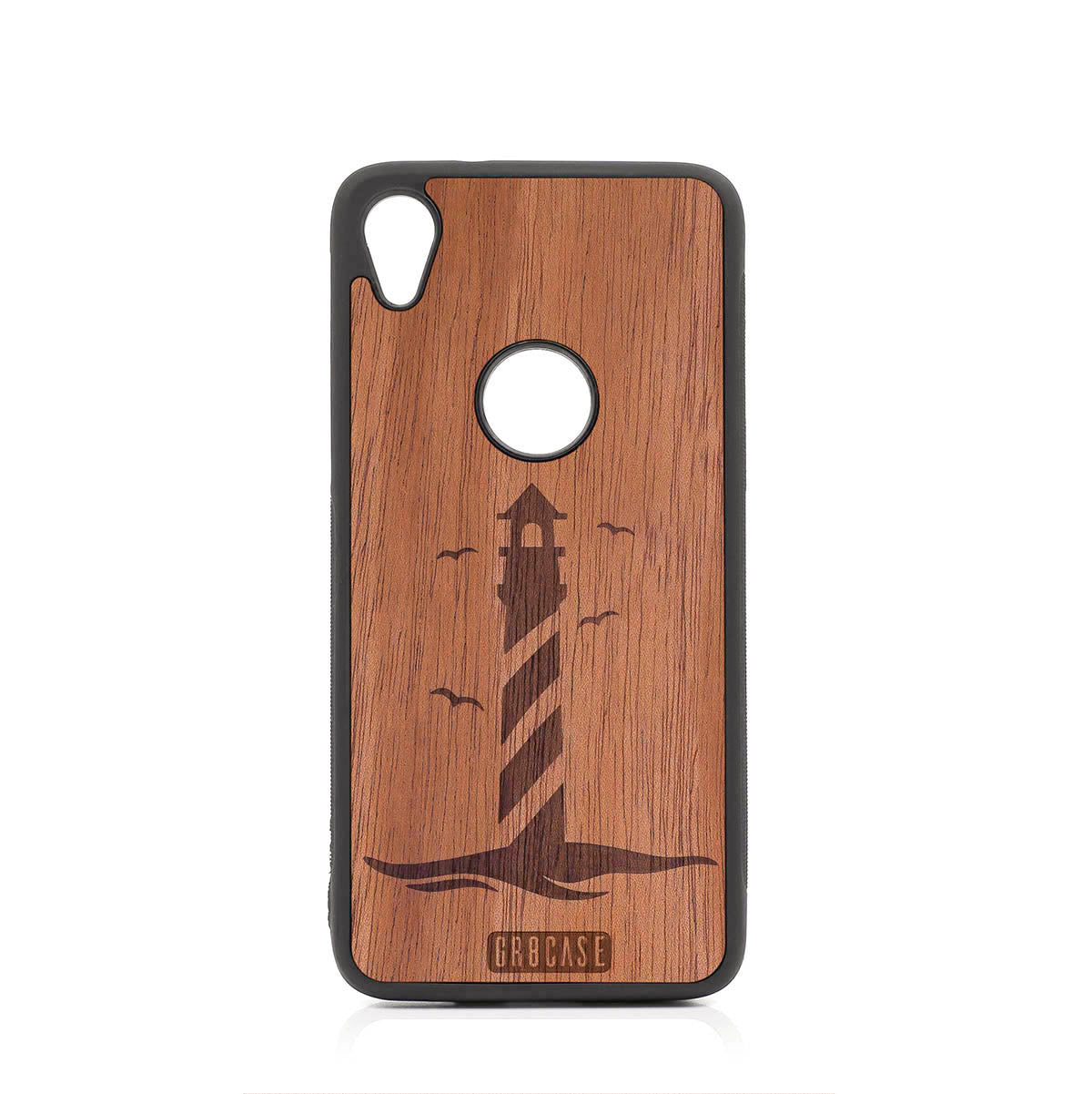 Lighthouse Design Wood Case For Moto E6