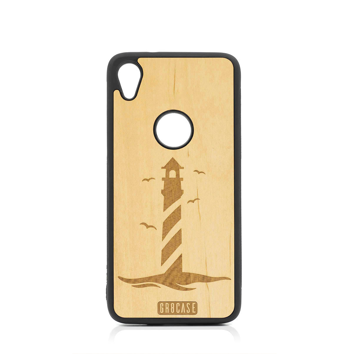 Lighthouse Design Wood Case For Moto E6